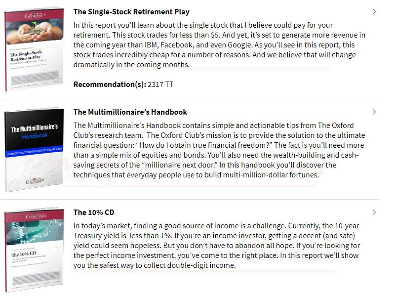 Oxford Communique Special Bonus Reports