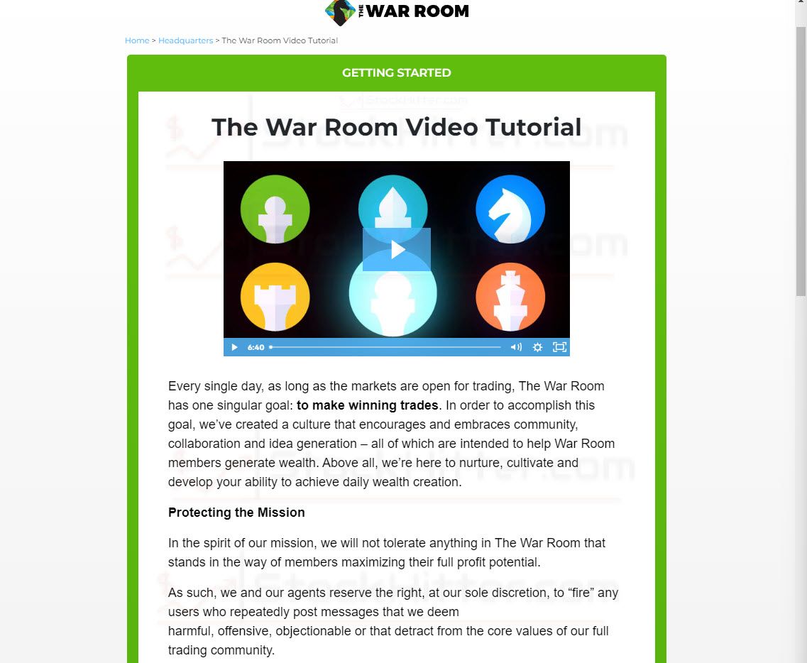 The War Room Video Tutorial