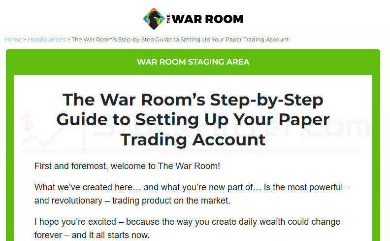 The War Room&rsquo;s Step-by-Step Guide to Setting Up Your Paper Trading Account