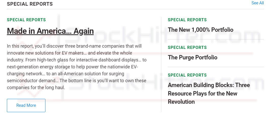 Past Eric Fry Stock Picks and Special Reports Archive