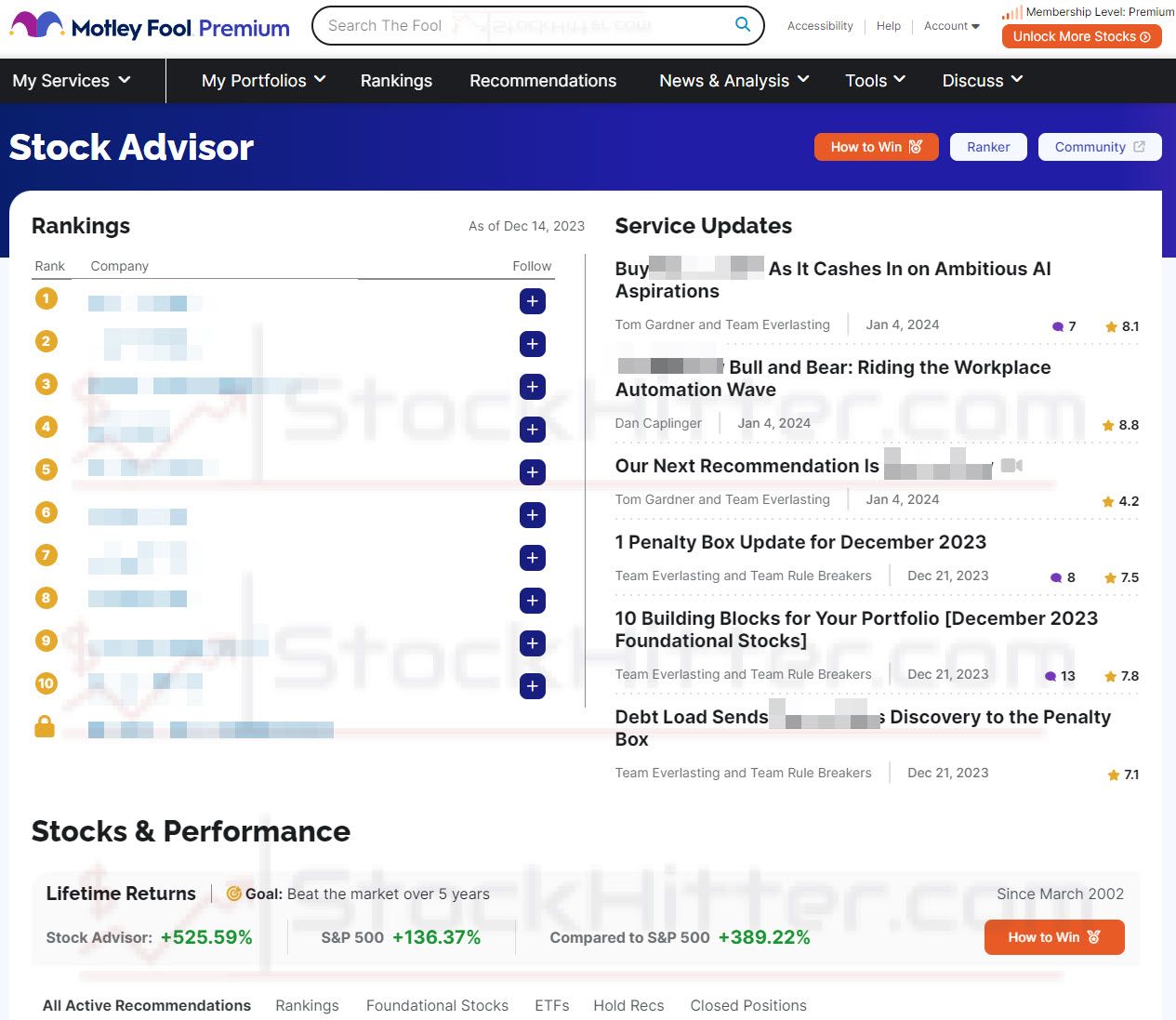 Motley Fool Stock Advisor Members Area