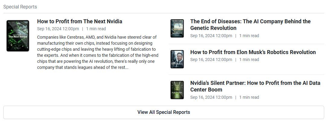 NFR Special Reports