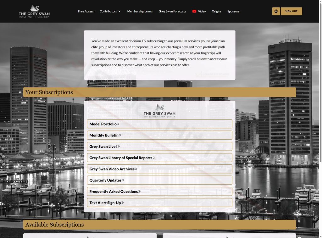 Grey Swan Investment Fraternity Members