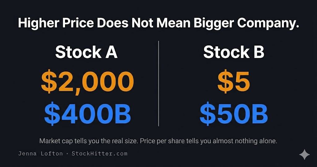 High stock price vs market cap — why share price alone doesn't tell you company size
