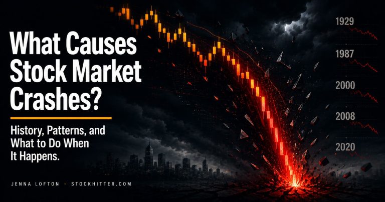 What causes stock market crashes — historical crash patterns and recovery guide by Jenna Lofton StockHitter
