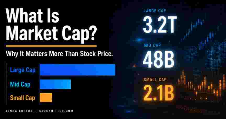 What is market cap — large cap mid cap small cap comparison chart by Jenna Lofton StockHitter