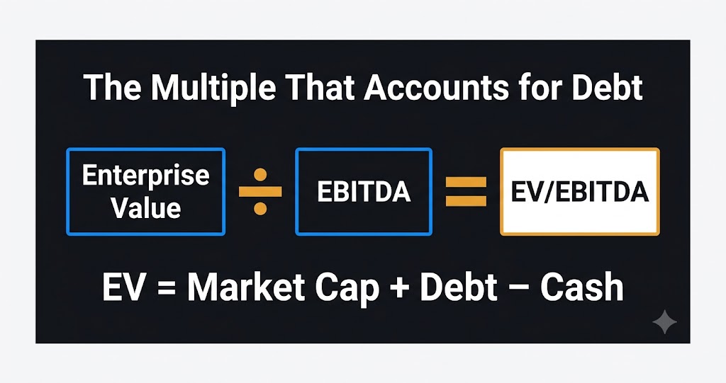 EV EBITDA formula explained — enterprise value divided by EBITDA calculation
