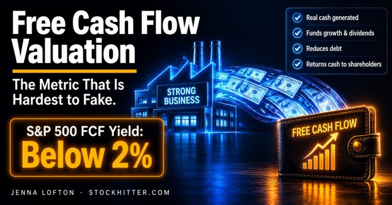 Free cash flow valuation guide 2026 — the most honest valuation metric by Jenna Lofton StockHitter