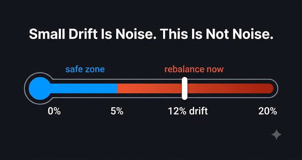 Five percent portfolio drift threshold rule — when rebalancing actually becomes necessary