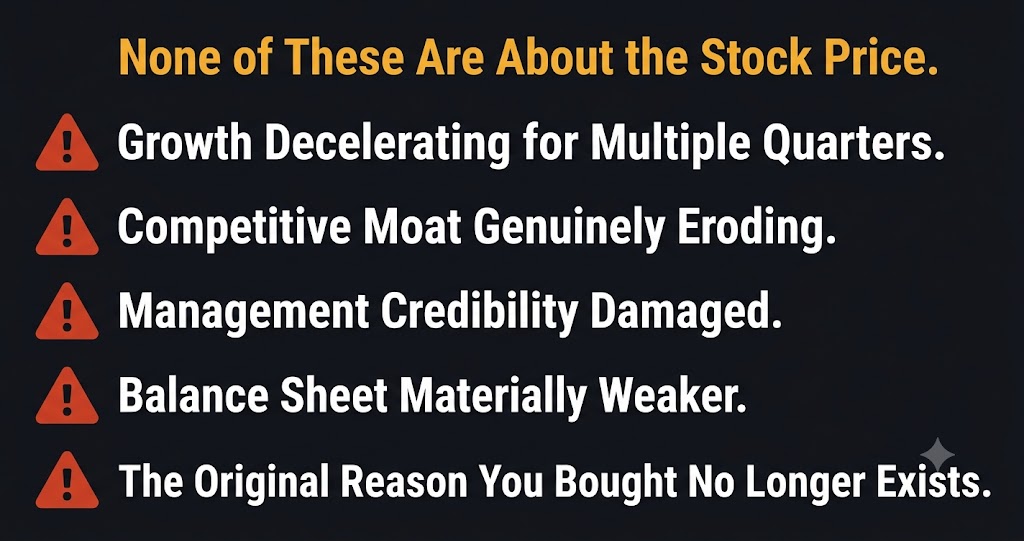 Five signs an investment thesis has actually broken — real reasons to sell a stock