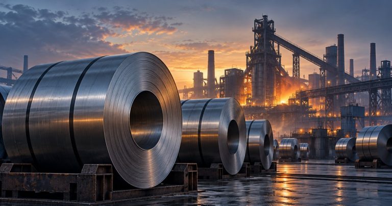 Conceptual steel coils and mill illustration for Cleveland-Cliffs earnings outlook