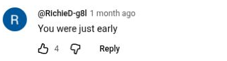 A recent supportive comment on Mineable’s older XRP video, showing four likes